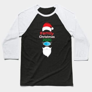 Family Christmas 2020 Quarantine, Cute Santa Beard Xmas Gift Baseball T-Shirt